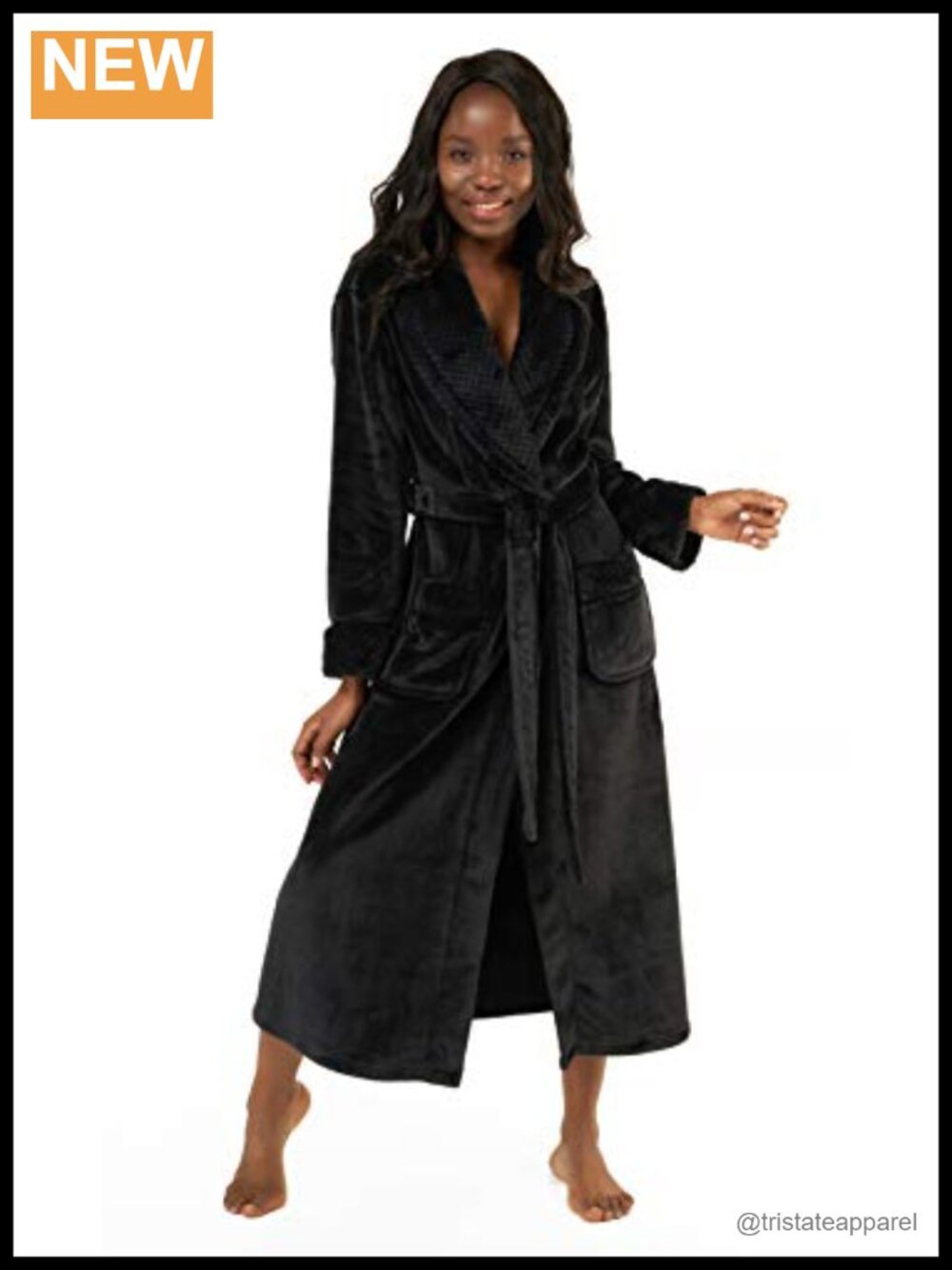Turquaz Oversize Plush Fleece Robe Hooded Shawl Collar Bathrobe w Pockets